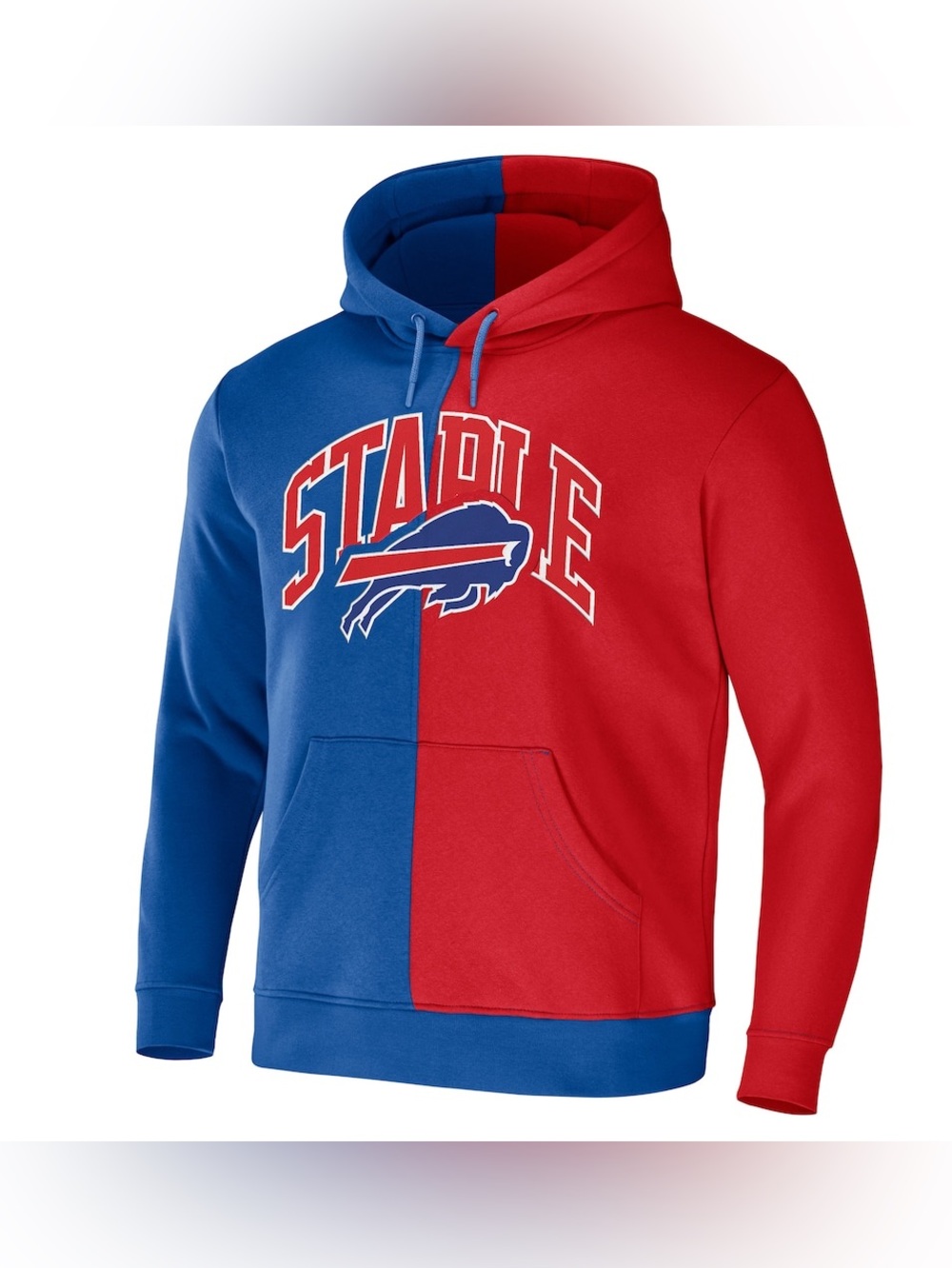 $79.99 Men's NFL x Staple Royal Buffalo Bills Split Logo Pullover Hoodie Sz.M